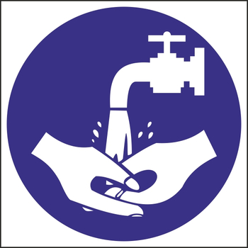 M17 мыть руки (пластик, 200х200 мм) - Знаки безопасности - Вспомогательные таблички - ohrana.inoy.org
