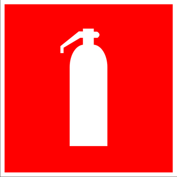 F04 огнетушитель (пластик, 200х200 мм) - Знаки безопасности - Знаки пожарной безопасности - ohrana.inoy.org